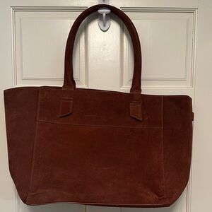 Chic Brown Suede Tote Bag